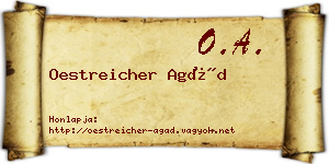 Oestreicher Agád névjegykártya